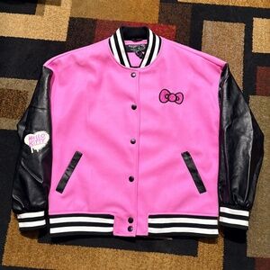 RARE HELLO KITTY & Friends Pink/Black Varsity Jacket – Size S